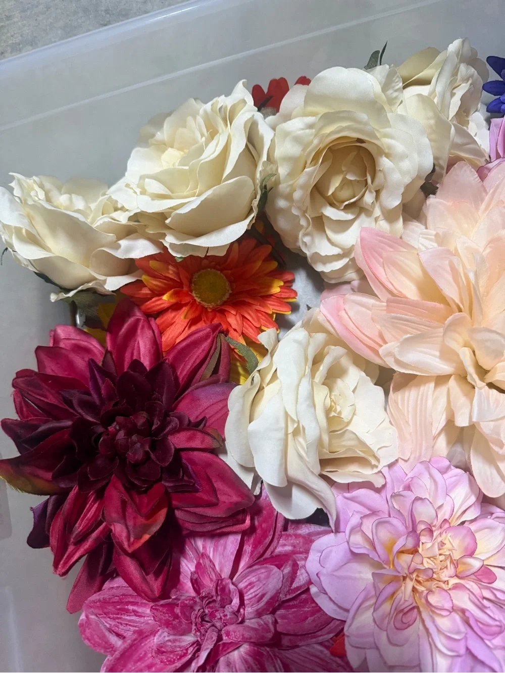 Silk flower bundle for crafts, photography props, wreaths & centerpieces